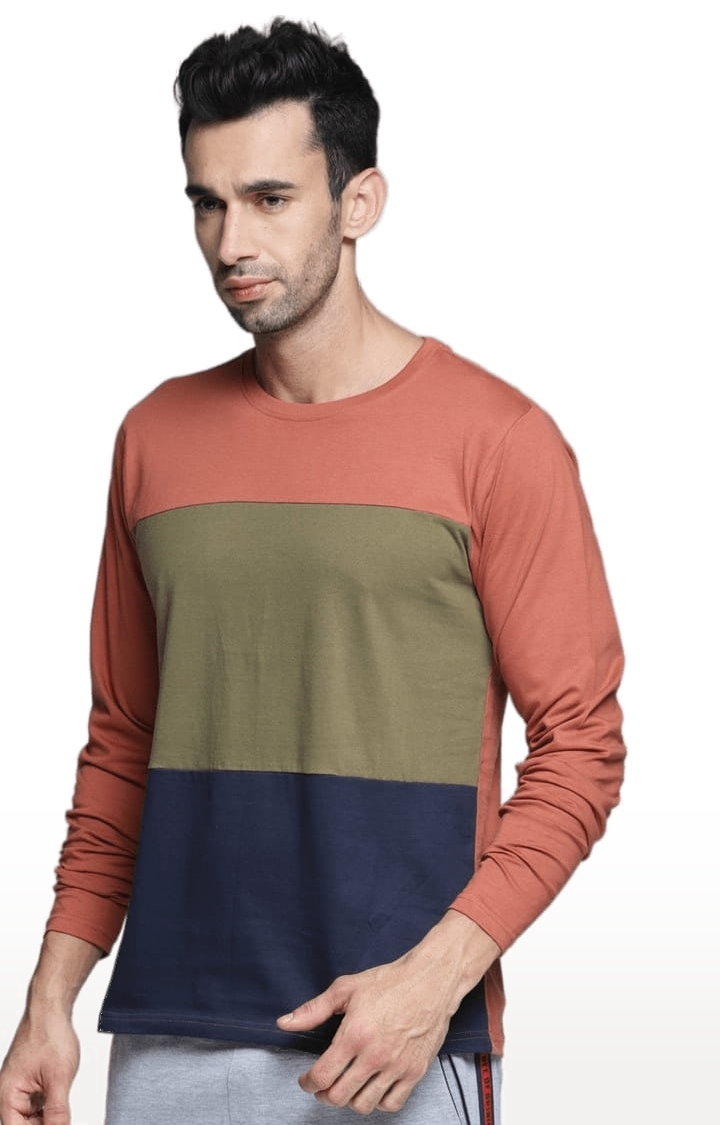 Dillinger | Men's Multicolour Cotton Colourblock Regular T-Shirt 2