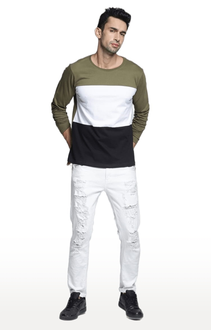 Dillinger | Men's Multicolour Cotton Colourblock Regular T-Shirt 1