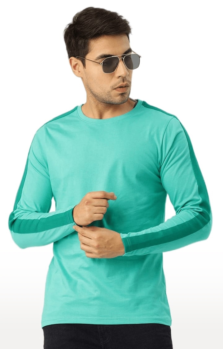Dillinger | Men's Green Cotton Solid Regular T-Shirt 0