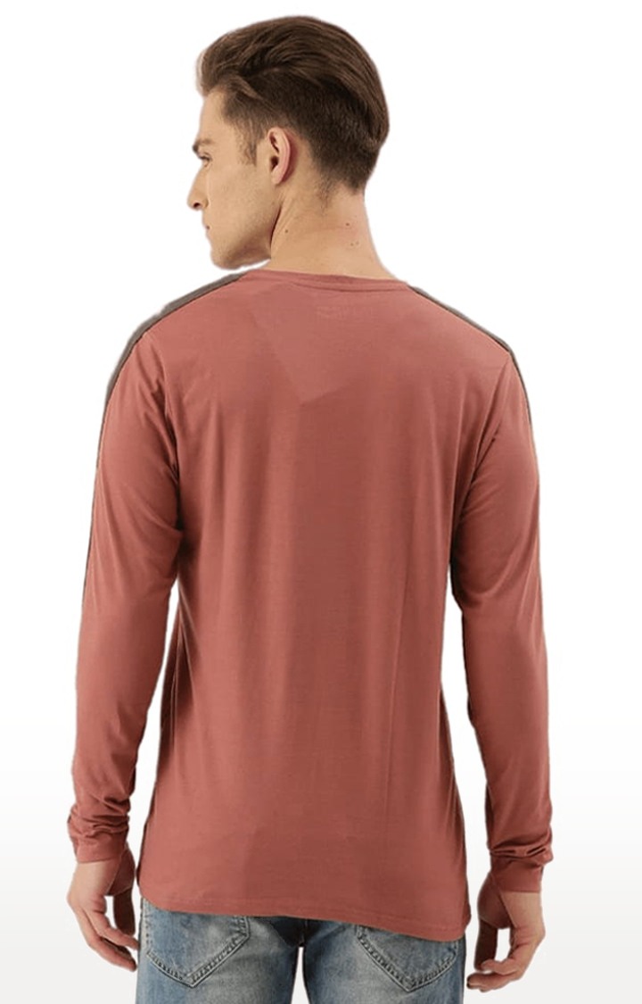 Men's Pink Solid Regular T-Shirts
