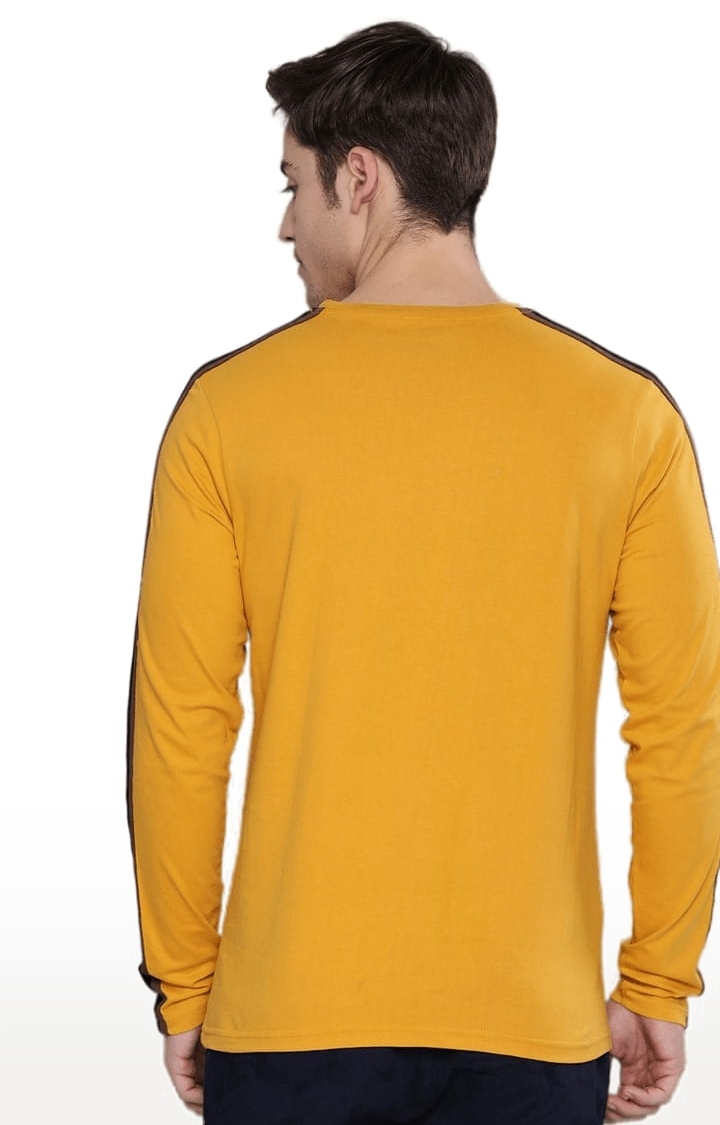 Dillinger | Men's Yellow Solid Regular T-Shirts 2