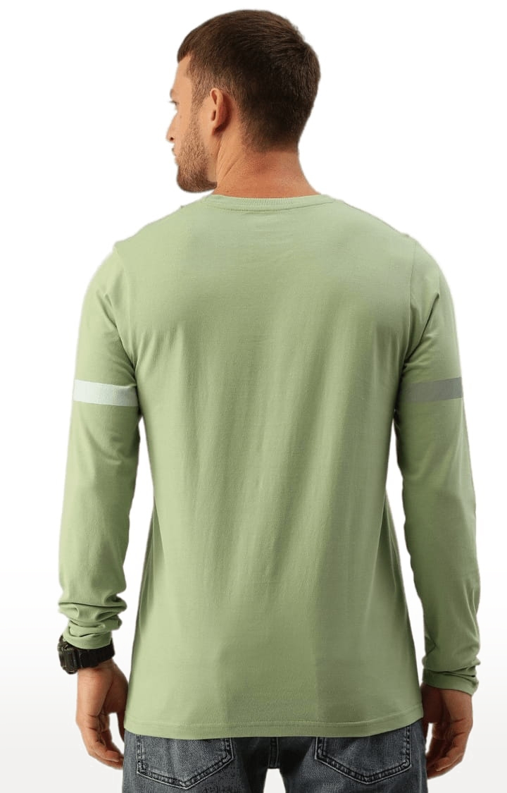Dillinger | Men's Green Cotton Colourblock Regular T-Shirt 3
