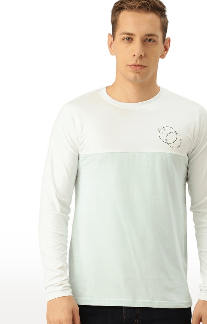 Dillinger | Men's White Colourblock Regular T-Shirts 0