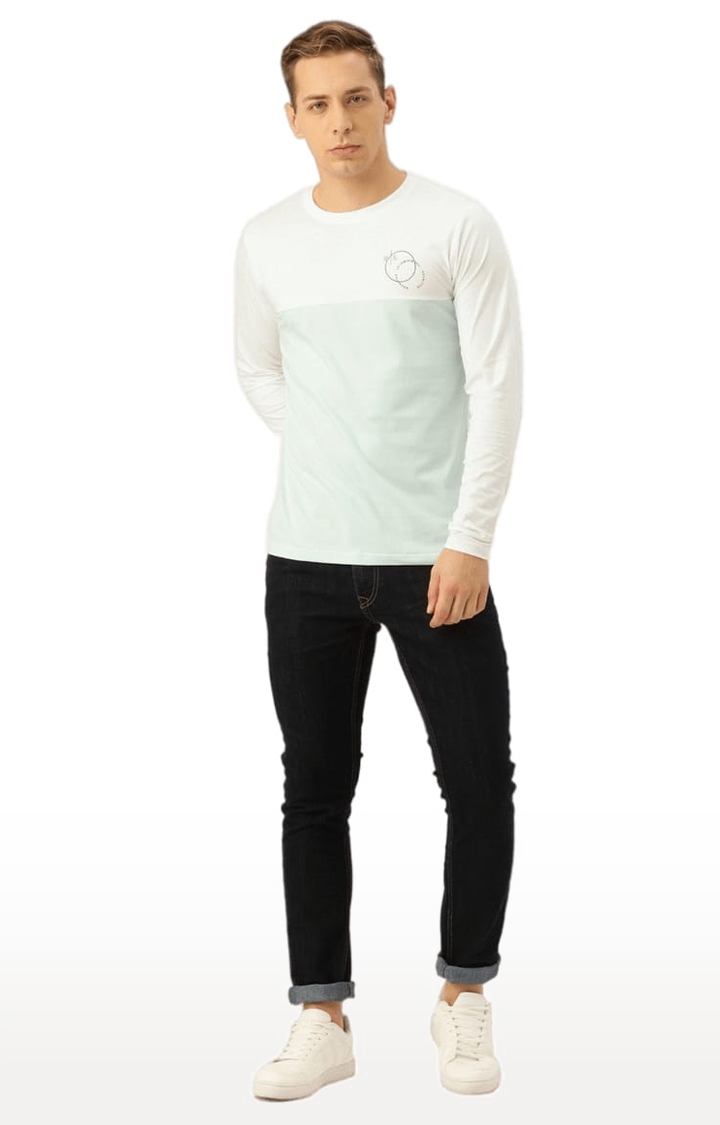 Dillinger | Men's White Colourblock Regular T-Shirts 1