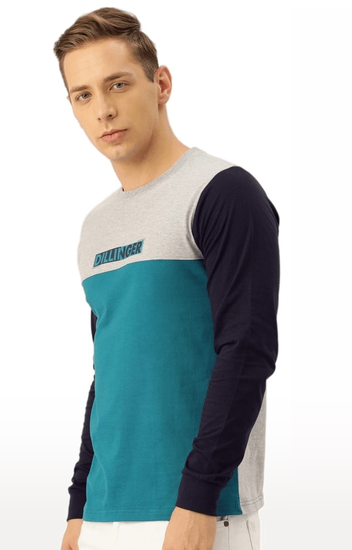 Dillinger | Men's Multicolour Cotton Colourblock Regular T-Shirt 2