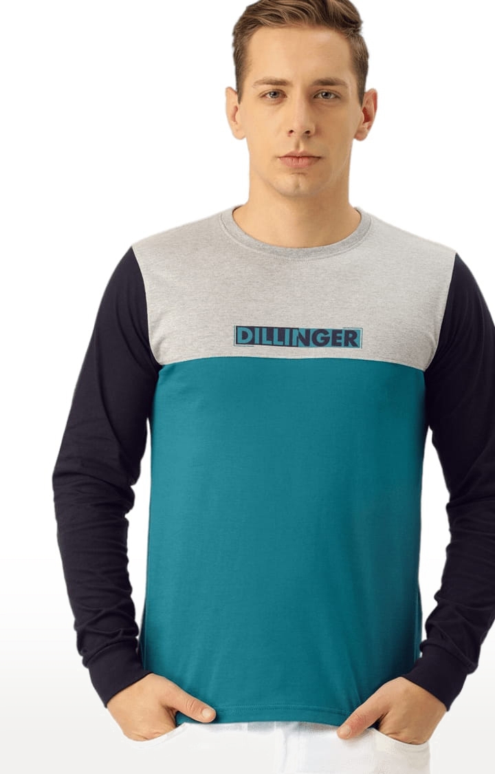 Dillinger | Men's Multicolour Cotton Colourblock Regular T-Shirt 0