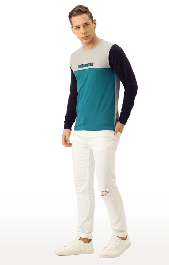 Dillinger | Men's Multicolour Cotton Colourblock Regular T-Shirt 1