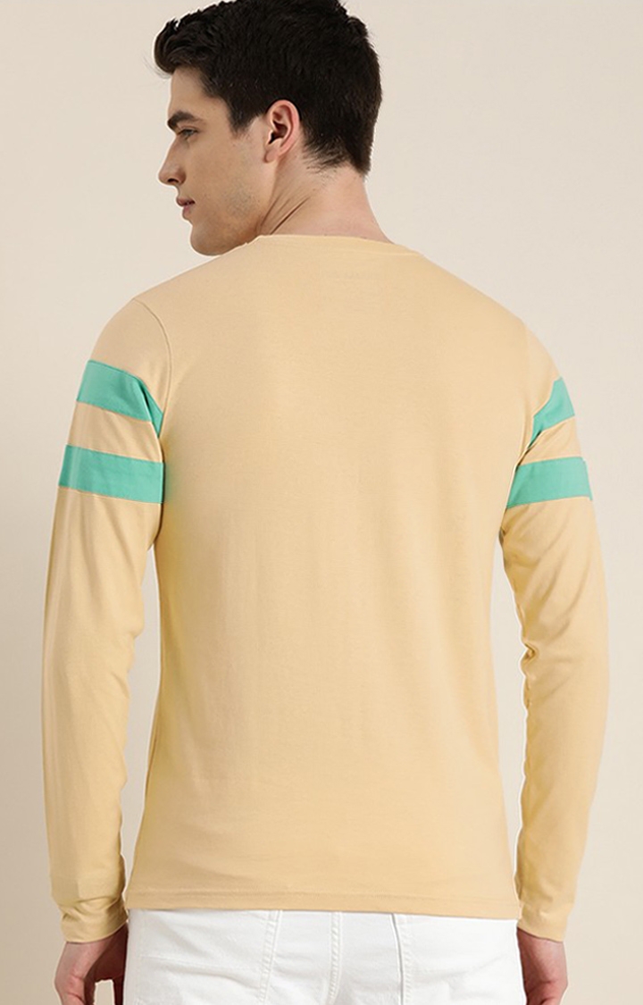 Dillinger | Men's Beige Cotton Striped Sweatshirt 2