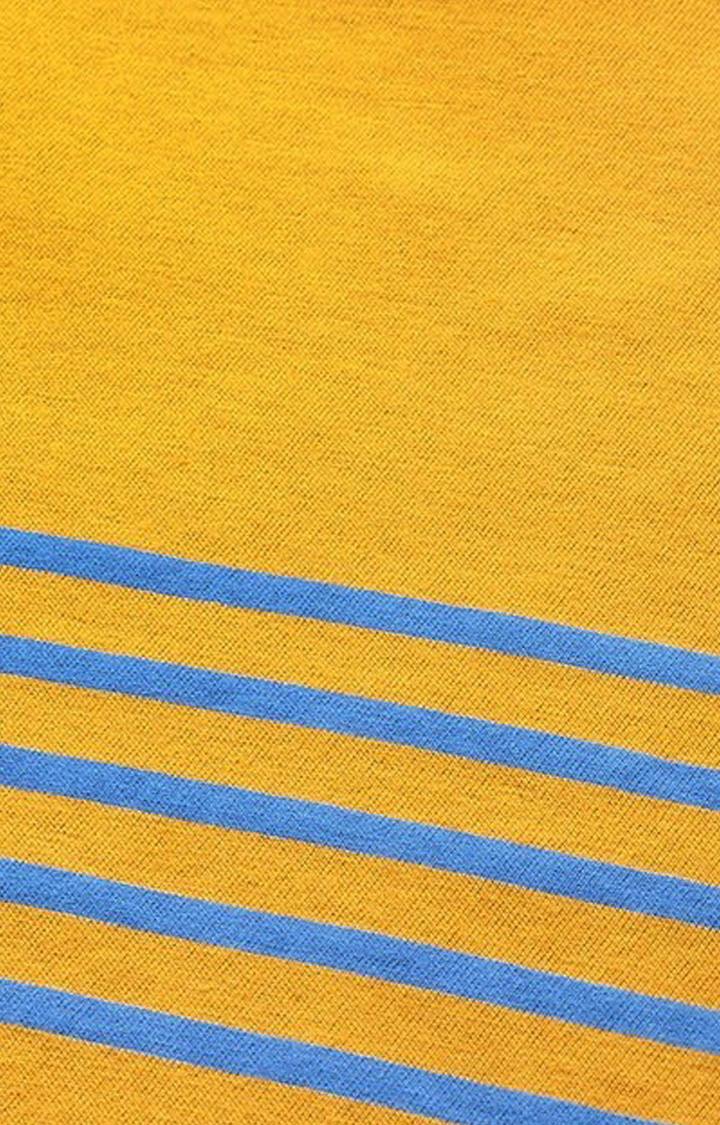 Men's Yellow Striped Regular T-Shirts