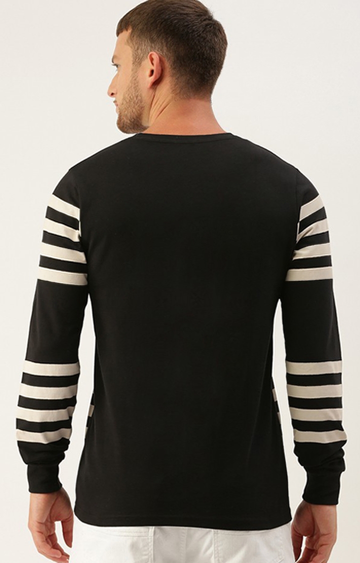 Dillinger | Men's Black Cotton Striped Sweatshirt 2