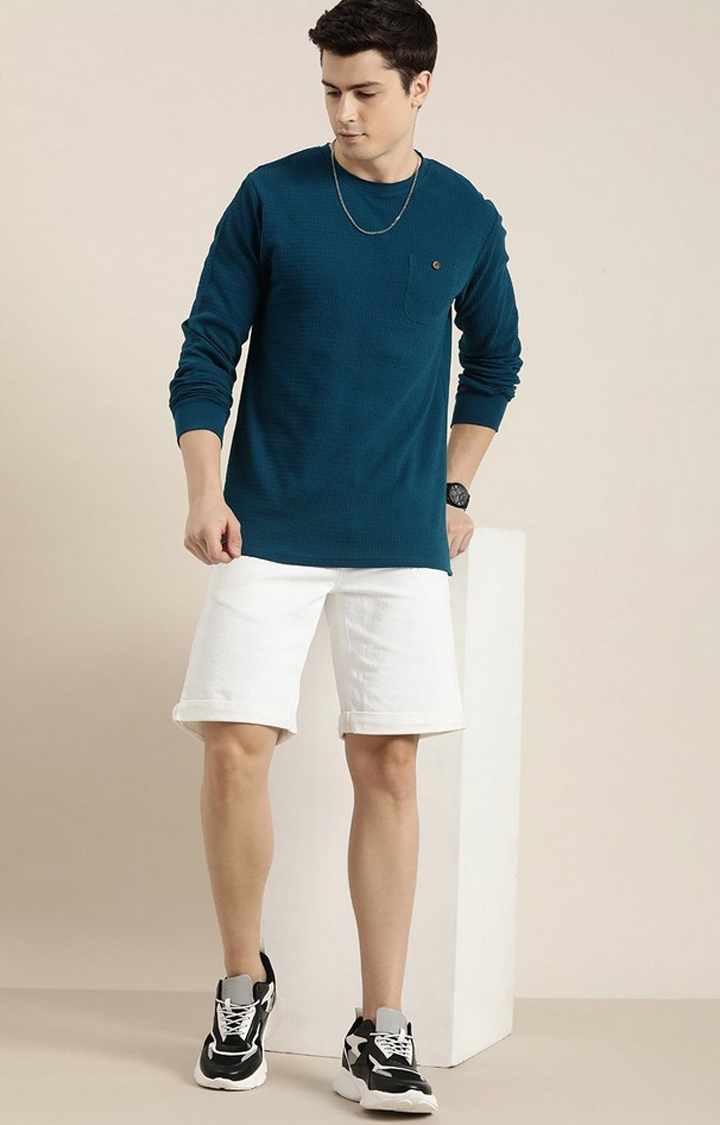 Men's Poseidon Solid Regular T-Shirts