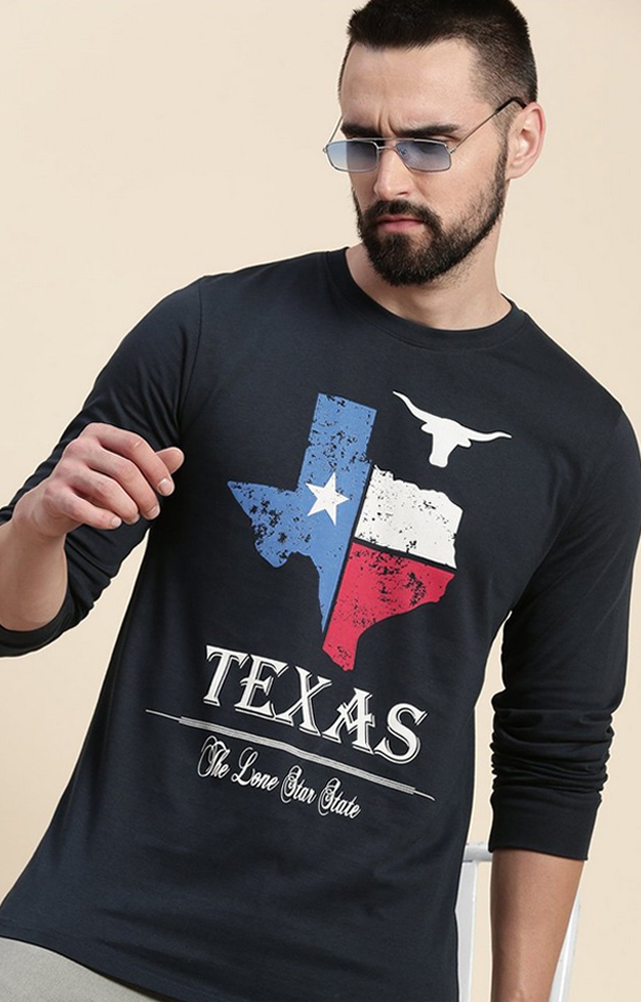 Dillinger | Men's Navy Graphics Regular T-Shirts