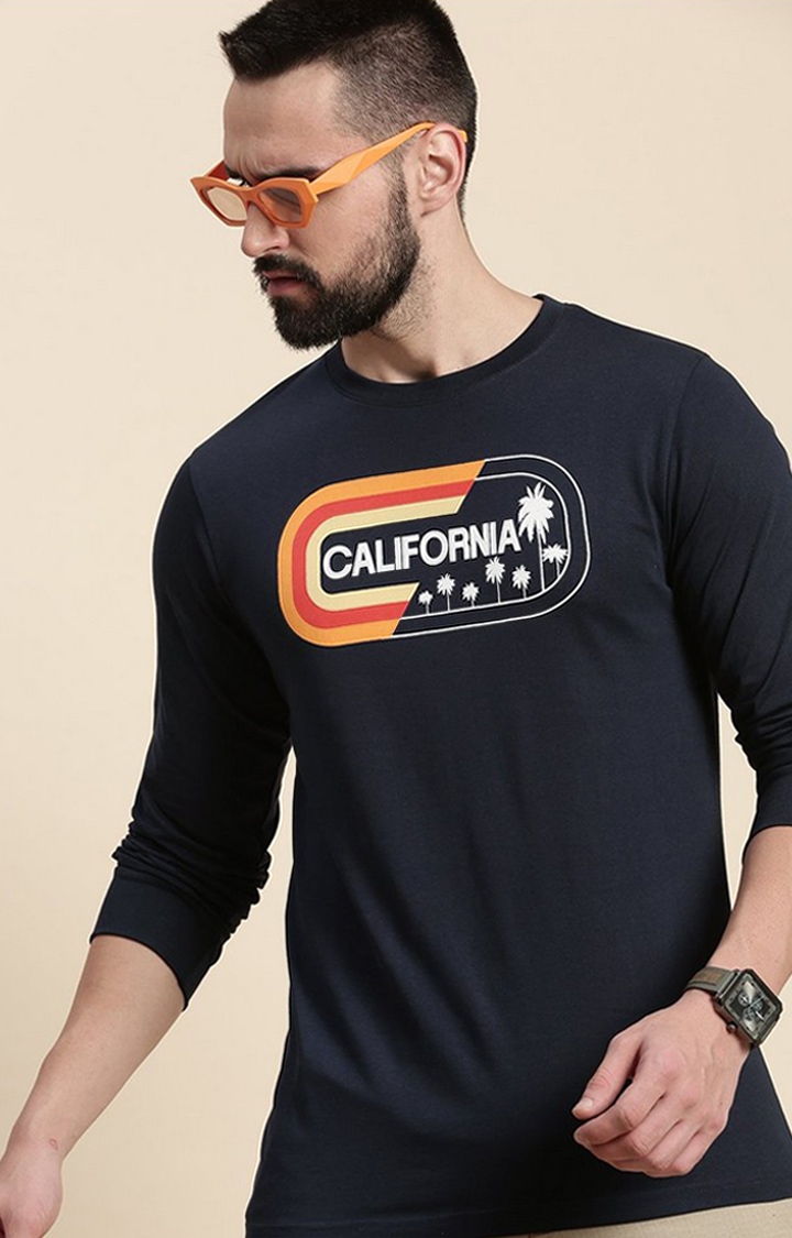 Dillinger | Men's Navy Graphics Regular T-Shirts