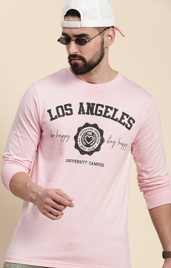 Dillinger | Men's Pink Graphics Regular T-Shirts
