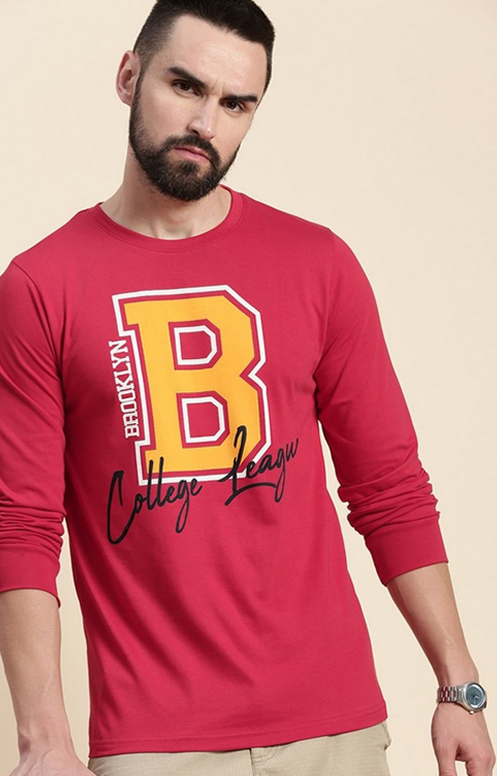 Dillinger | Men's Red Graphics Regular T-Shirts