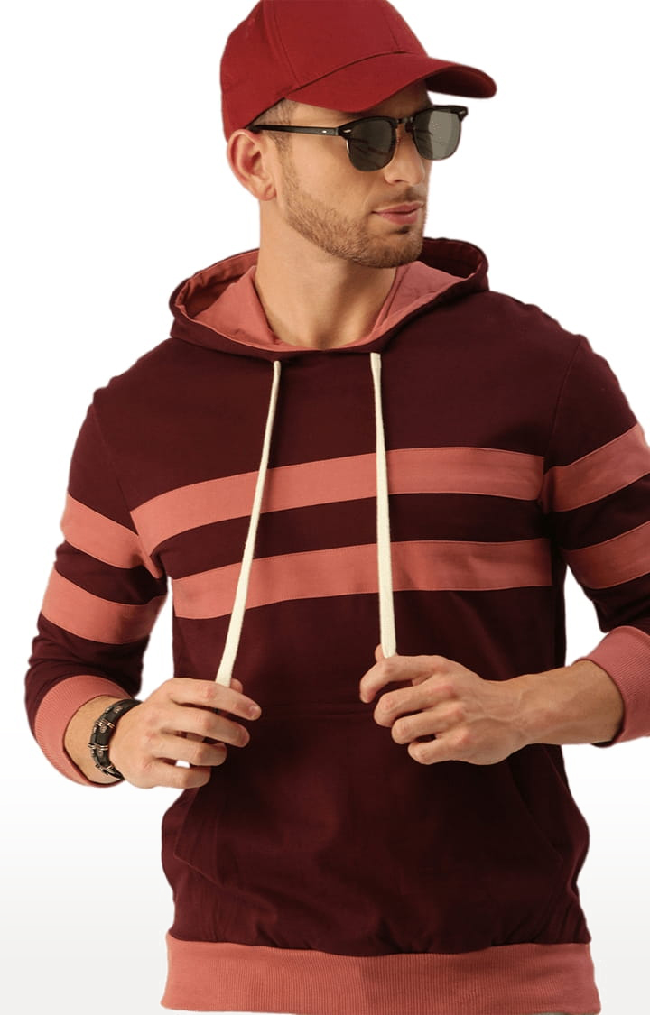 Men's Red Striped Hoodies