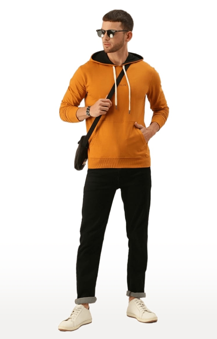 Dillinger | Men's Orange Solid Hoodies 1