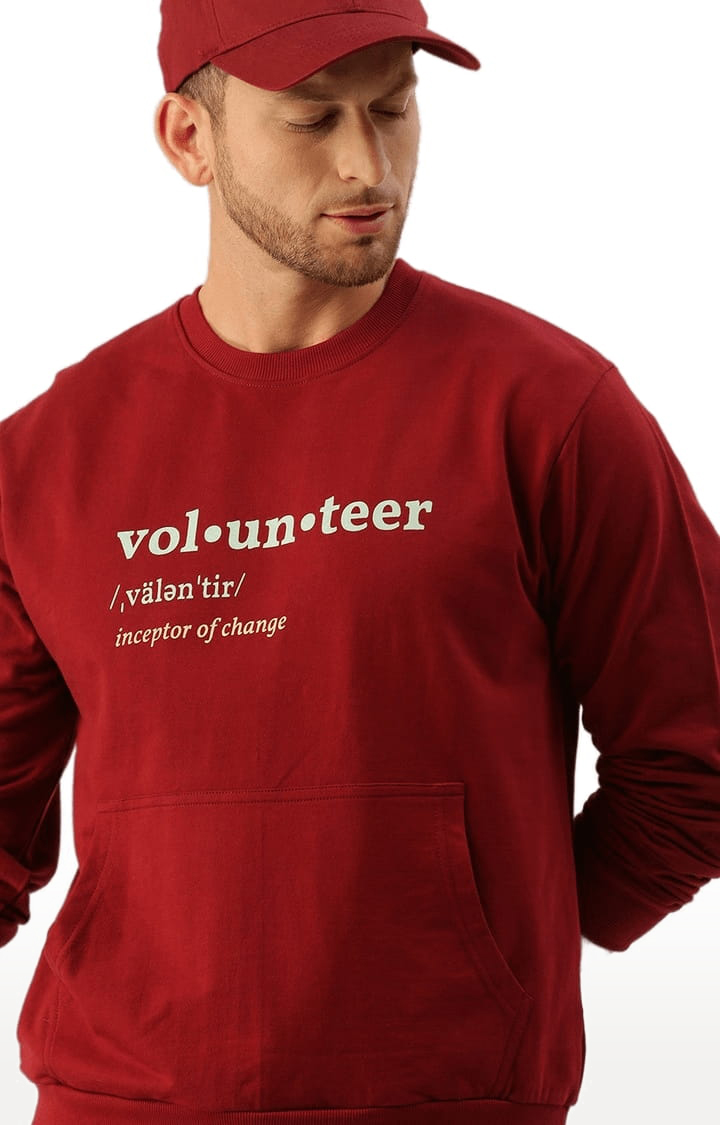 Men's Red Typographic Sweatshirts