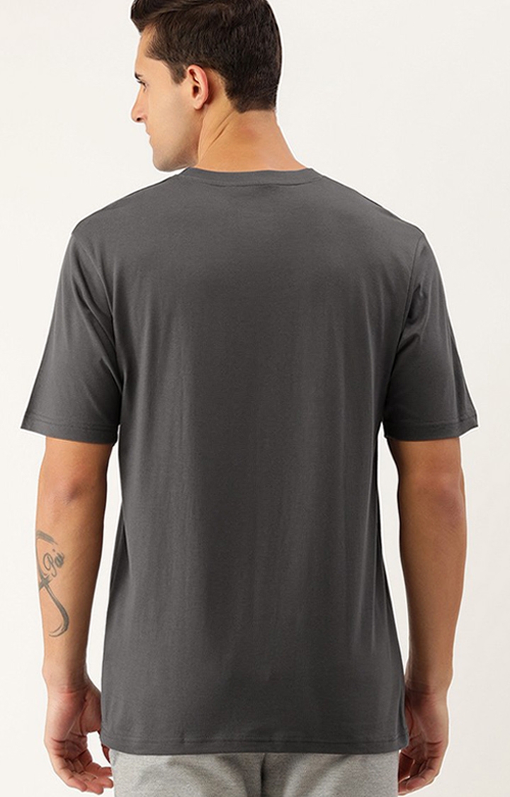 Dillinger | Men's Grey Cotton Typographic Printed Oversized T-Shirt 3