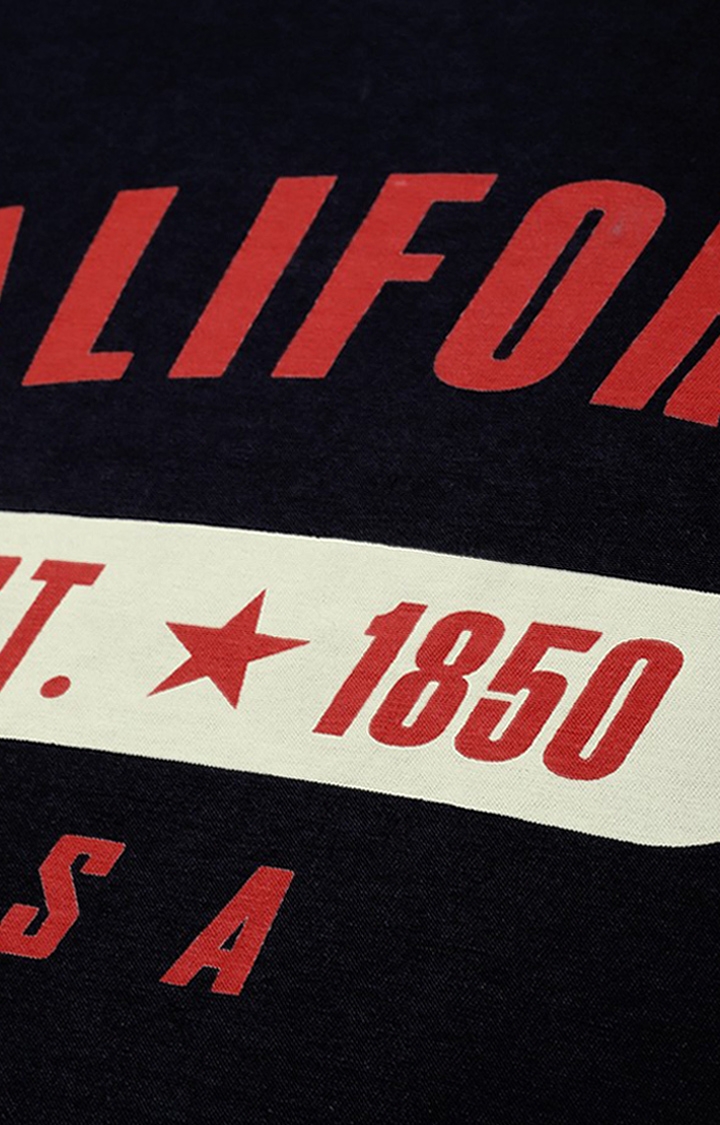 Dillinger | Men's Black Cotton Typographic Printed Oversized T-Shirt 4