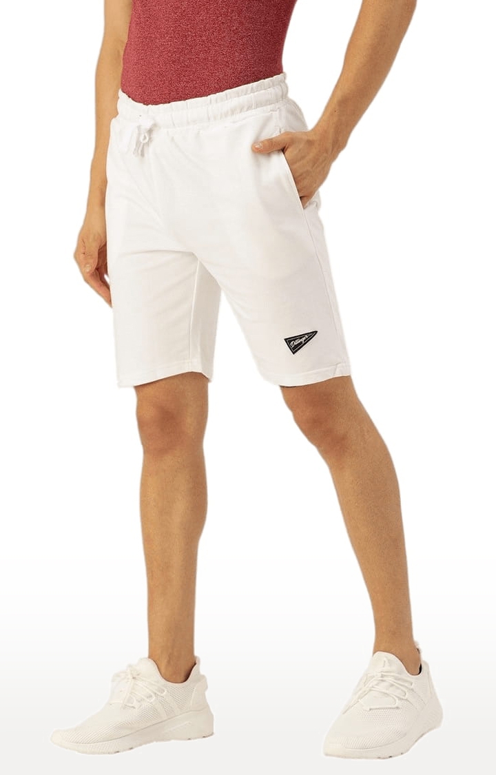 Dillinger | Men's White Cotton Solid Activewear Shorts 2