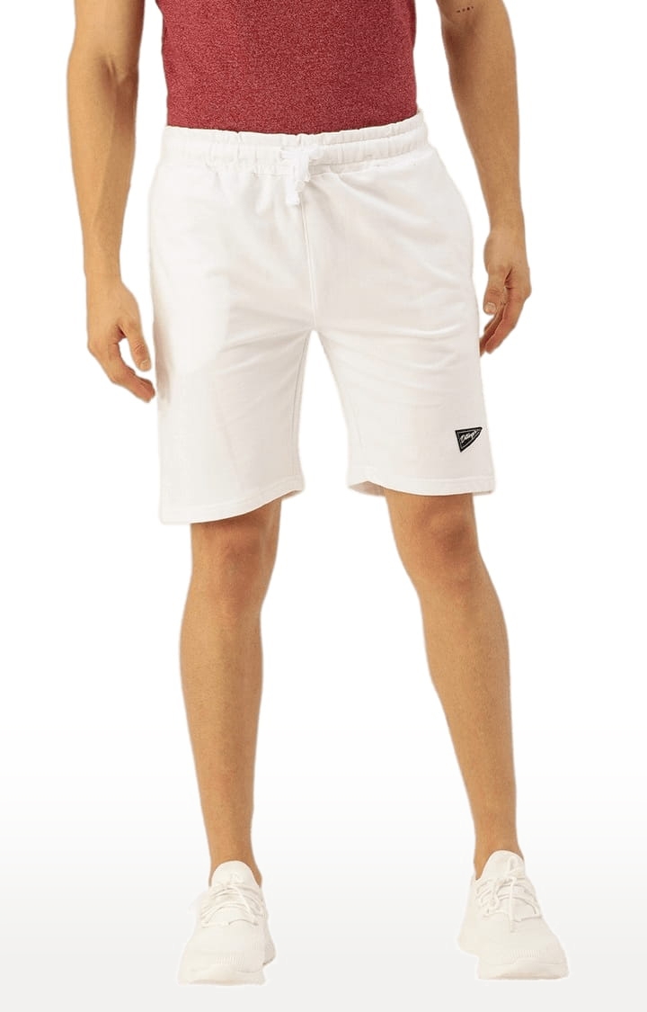 Dillinger | Men's White Cotton Solid Activewear Shorts 0