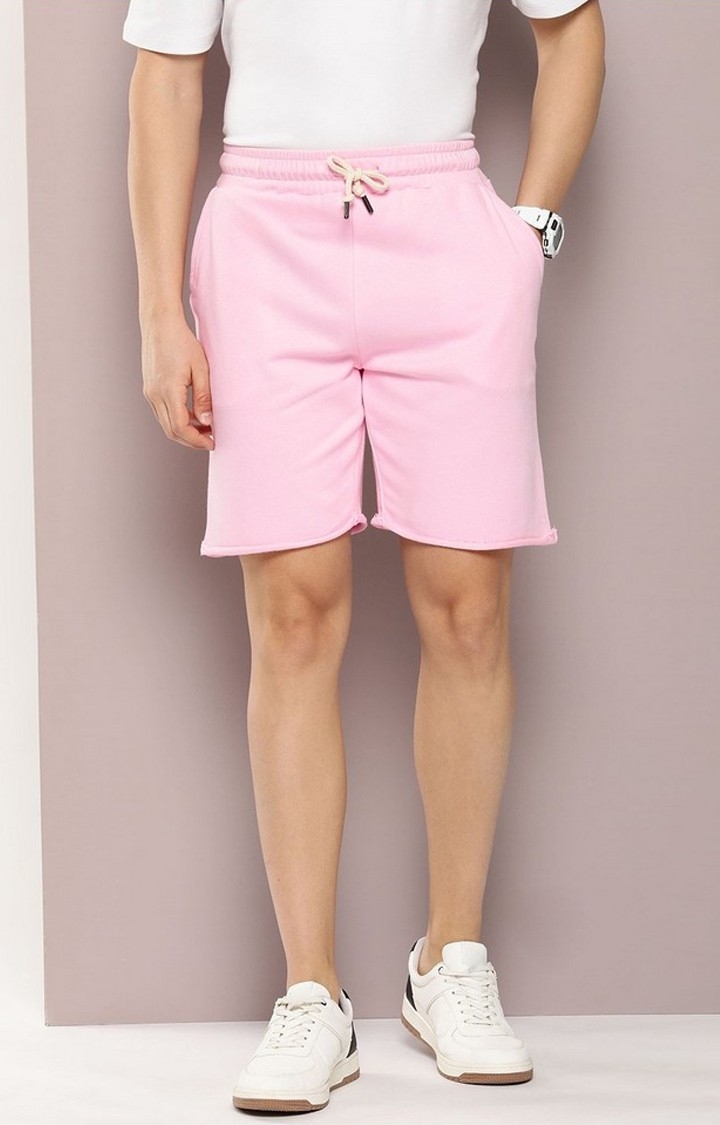 Men's Pink Solid shorts