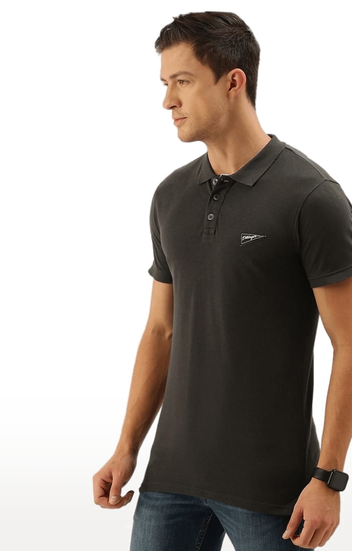 Dillinger | Men's Grey Cotton Solid Polo T-shirt 3