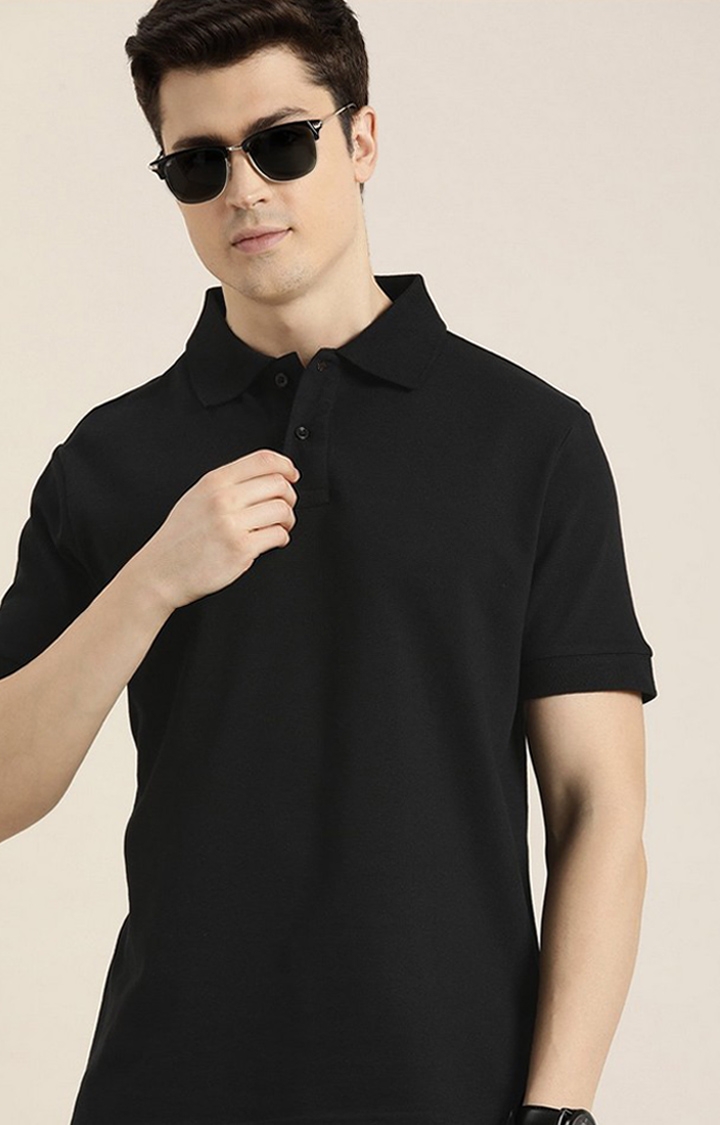 Dillinger | Men's Black Solid Regular T-Shirts