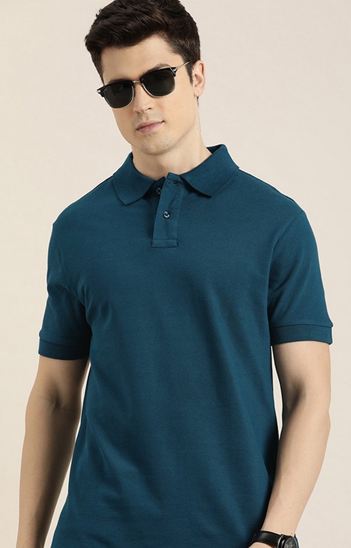 Dillinger | Men's Blue Solid Regular T-Shirts