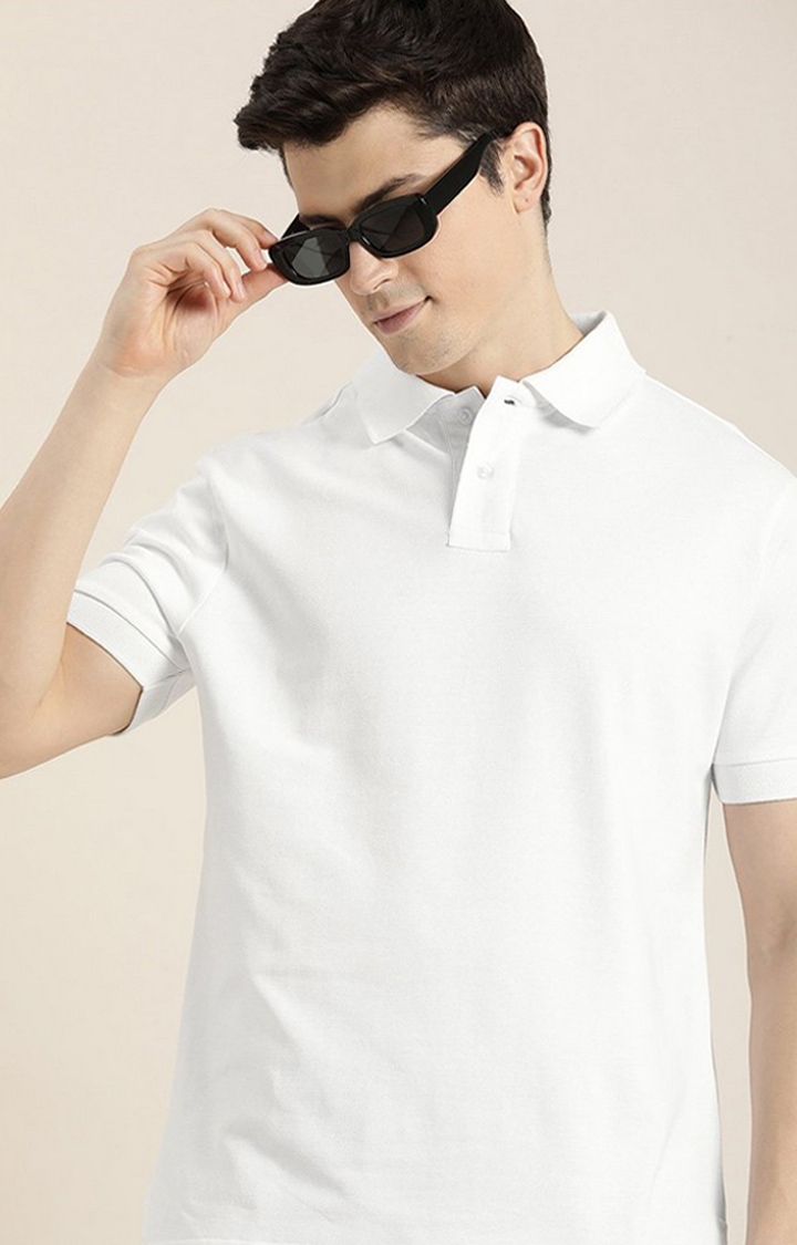 Dillinger | Men's White Solid Regular T-Shirts