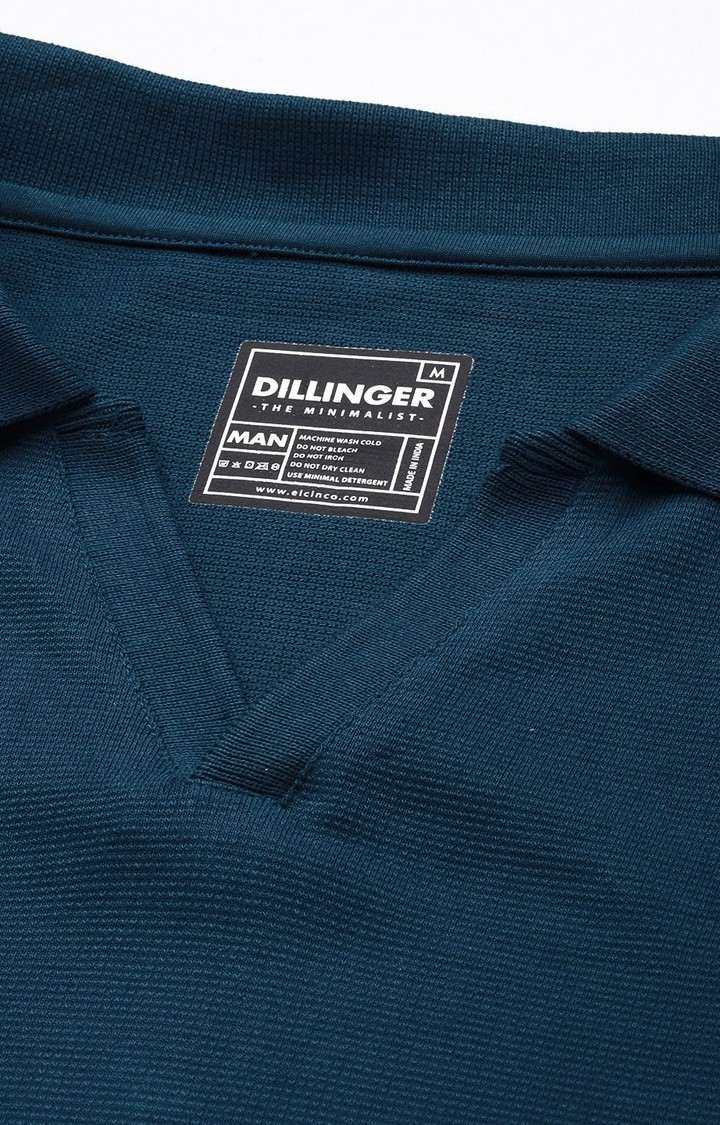 Men's Blue Cotton Solid Regular T-Shirts