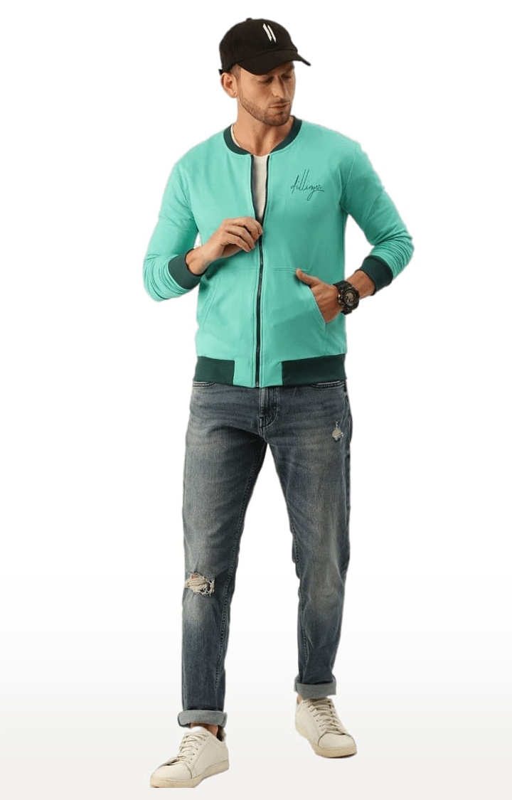 Dillinger | Men's Green Cotton Solid Activewear Jacket 1