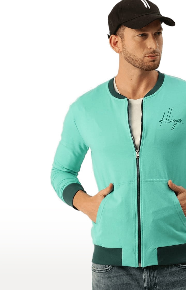 Dillinger | Men's Green Cotton Solid Activewear Jacket 3