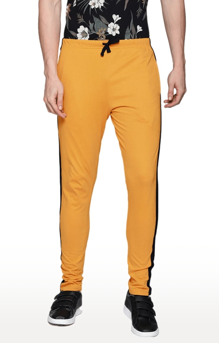Dillinger | Men's Yellow Cotton Solid Trackpant