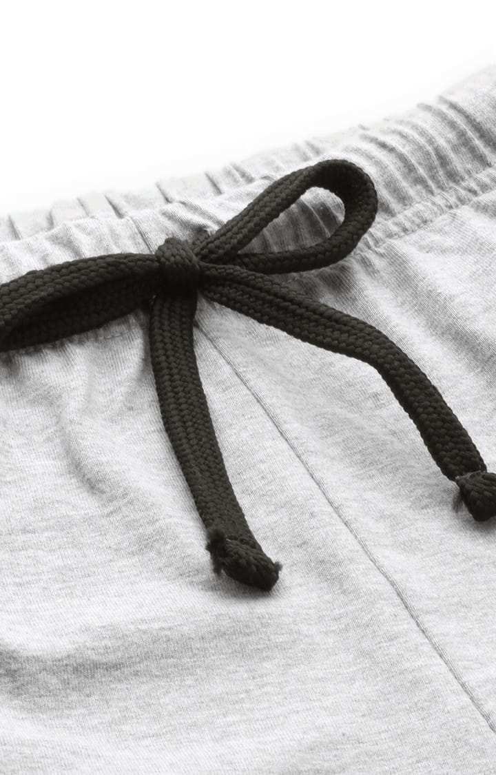 Men's Grey Cotton Melange Trackpant