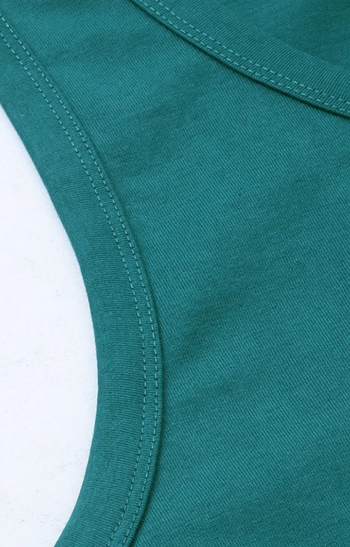 Dillinger | Men's Green Cotton Solid Vest 4