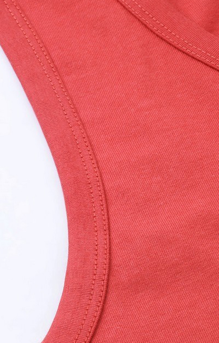 Dillinger | Men's Red Cotton Solid Vest 4
