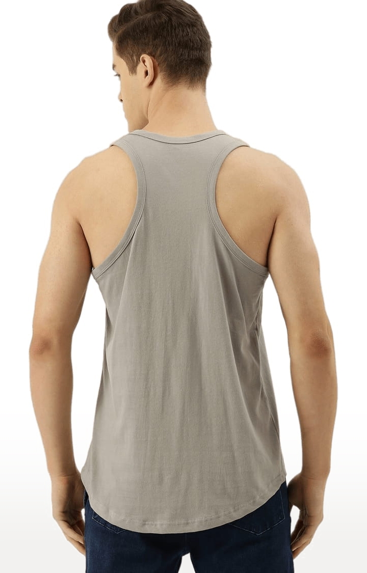Dillinger | Men's Grey Cotton Solid Vest 3