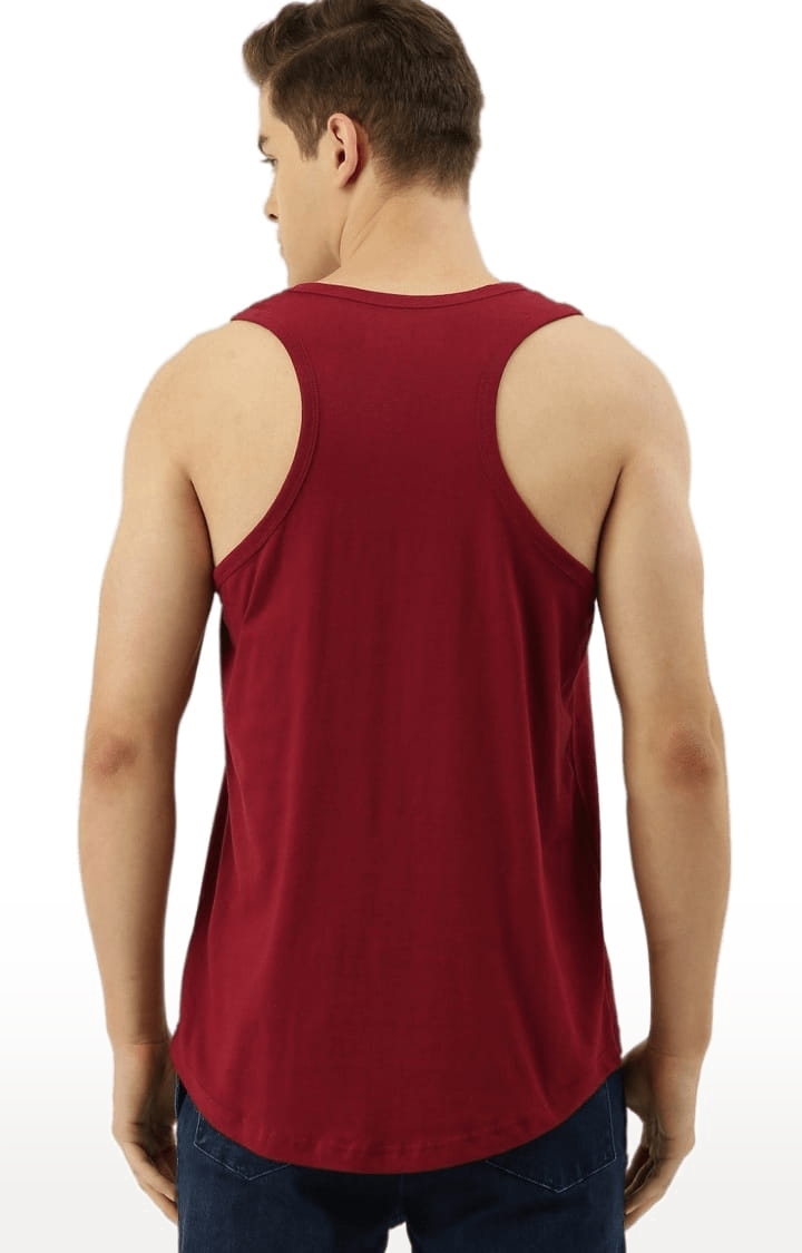 Dillinger | Men's Red Cotton Solid Vest 3