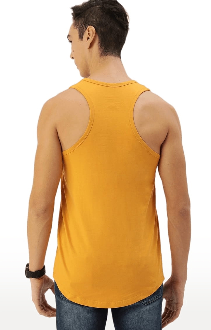 Dillinger | Men's Yellow Cotton Striped Vest 3