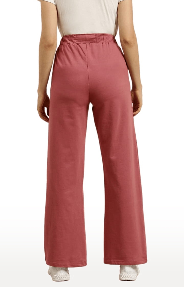Dillinger | Women's Pink Cotton Solid Casual Pants 3