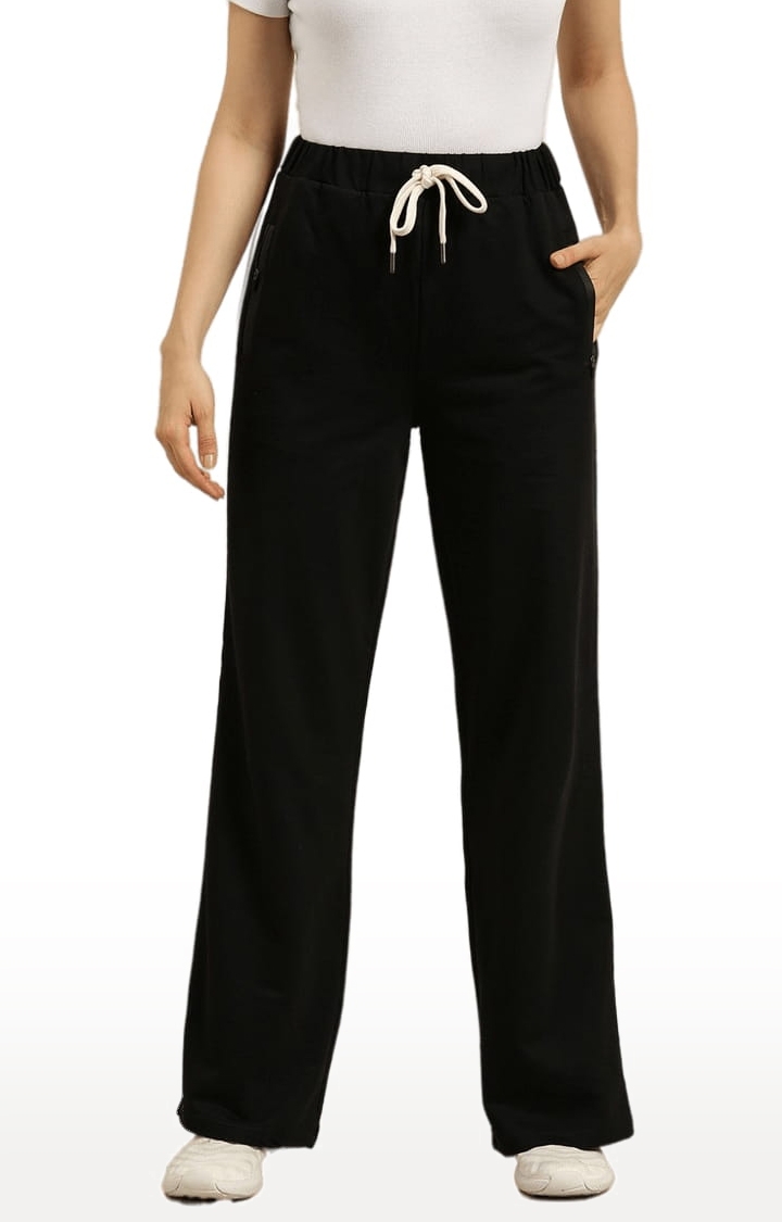 Dillinger | Women's Black Cotton Solid Casual Pants