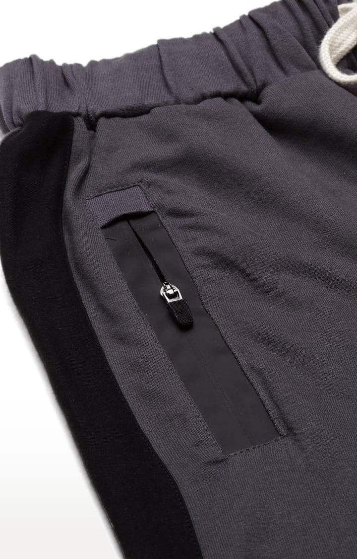 Women's Grey Cotton Solid Casual Pants