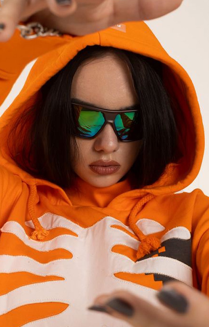 Unisex Orange Organic Cotton Hoodies