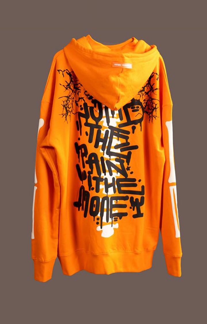 Unisex Orange Organic Cotton Hoodies