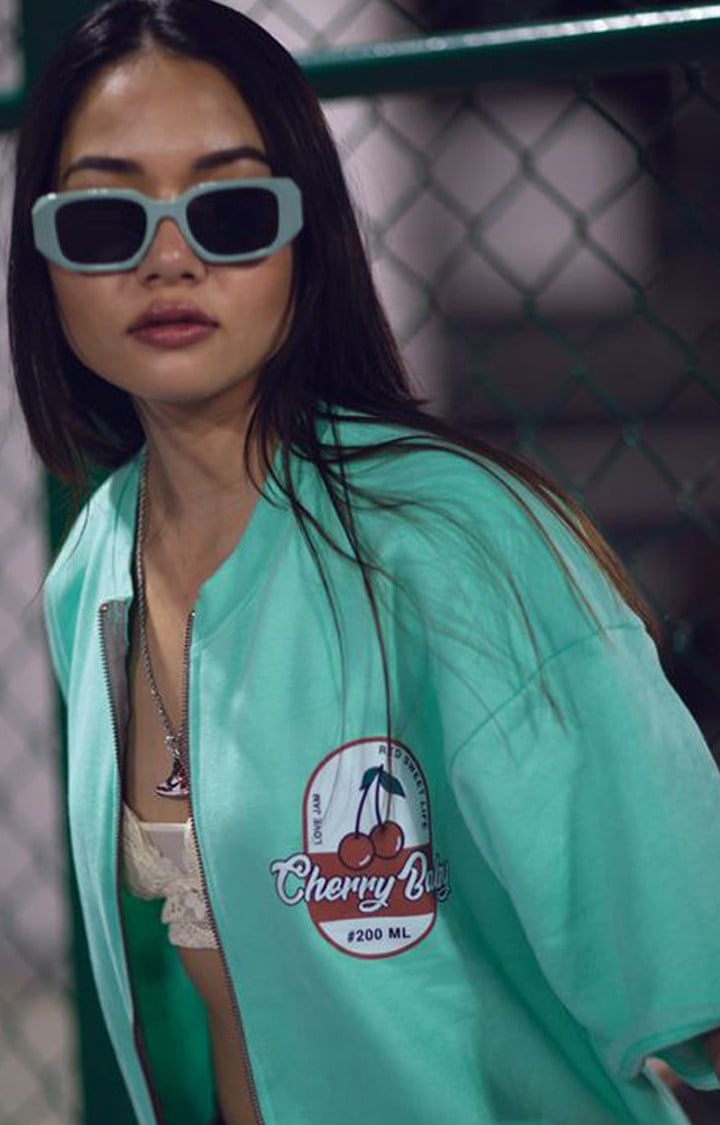 Unisex Mint Green Cotton Oversized T-Shirts