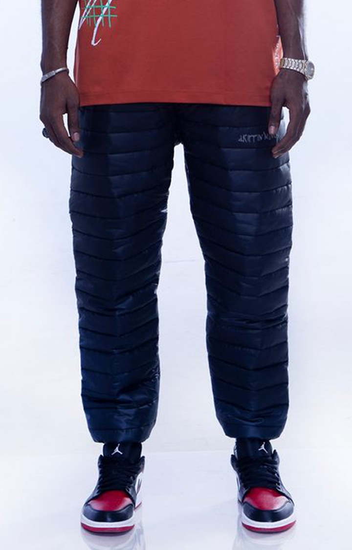 Drippin’Moncky | Men's Black Polyester Wide Leg Jeans