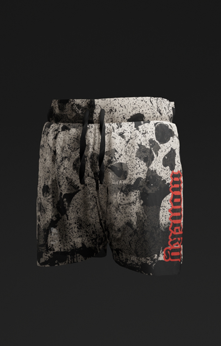 Drippin’Moncky | Men's Brown Polyester Shorts