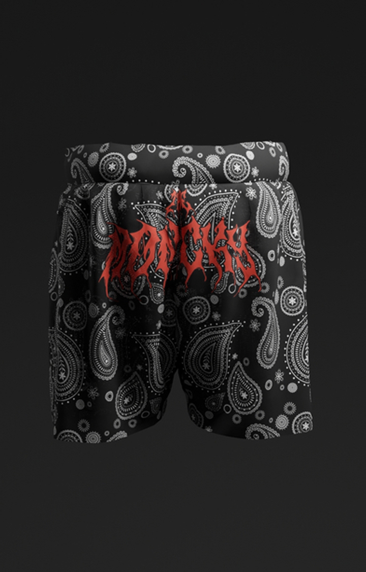Drippin’Moncky | Men's Black Polyester Shorts